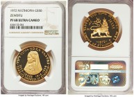 Haile Selassie I gold Proof "Empress Zewditu" 50 Dollars 1972-NI PR68 Ultra Cameo NGC, KM58. AGW 0.5787 oz.

HID99912102018