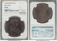 Louis XIV Ecu 1651-K XF40 NGC, Bordeaux mint, KM155.9, Dav-3799. A charming specimen whose circulation wear has resulted in a delicately glossy obvers...