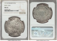Louis XIV Ecu 1711-X MS62 NGC, Amiens mint, KM386.20. A superior example exhibiting an alluring degree of luster and a light graphite tone which falls...