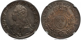Louis XV Ecu 1726-E MS62+ NGC, Tours mint, KM486.7, Dav-1330. A splendid representation featuring great detail and a delicate yet profound display of ...