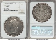 Louis XV Ecu 1763-(Cow) AU Details (Cleaned) NGC, Pau mint, KM518, Dav-A1331. Issued for the Province of Bearn. A somewhat scarcer mint for the period...