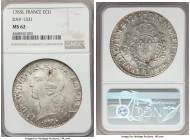 Louis XV Ecu 1765-L MS62 NGC, Bayonne mint, KM512.12, Dav-1331. A true outlier and premium coin, an enveloping stone frost over the king's bust wonder...