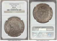 Louis XVI Ecu 1784-I MS62 NGC, Limoges mint, KM564.7, Dav-1333. A very handsome piece in spite of the deep adjustment marks over the king's bust, die ...