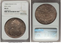 Louis XVI Ecu 1785-M MS65 NGC, Toulouse mint, KM564.10, Dav-1333. With its uncontested status a full 20 grade points above the next finest example at ...