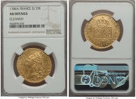 Louis XVI gold 2 Louis d'Or 1786-A AU Details (Cleaned) NGC, Paris mint, KM592.1. Still noticeably appealing for the noted past cleaned, traces of the...