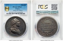 Louis XVI silver Specimen "Renewal of the Alliance with the Swiss" Medal 1777 SP63 PCGS, 41mm, Nocq-191. A steel-gray piece, splendidly watery in the ...