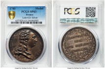 Louis XVI silver Specimen "Annexation of Strasbourg" Medal 1781 SP63 PCGS, 41mm, Lehr-621. A rather stately commemorative medal imbued with a slightly...