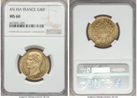 Napoleon gold 40 Francs L'An XI (1802/3)-A MS60 NGC, Paris mint, KM652. A notoriously difficult and already scarce issue to pinpoint in Mint State gra...