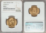Charles X gold 40 Francs 1824-A MS61 NGC, Paris mint, KM721.1. Golden honey tones cover the surfaces with brilliant luster.

HID99912102018