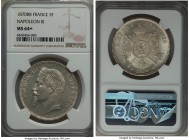 Napoleon III 5 Francs 1870-BB MS64+ NGC, Strasbourg mint, KM799.2. Nearly blast-white for the designation and edging on gem in virtually every respect...