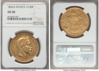 Napoleon III gold 100 Francs 1862-A AU58 NGC, Paris mint, KM802.1. AGW 0.9334 oz.

HID99912102018