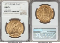 Republic gold 100 Francs 1886-A MS63+ NGC, Paris mint, KM832.

HID99912102018