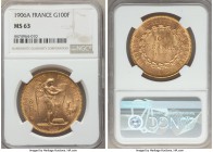 Republic gold 100 Francs 1906-A MS63 NGC, Paris mint, KM832. AGW 0.9334 oz.

HID99912102018