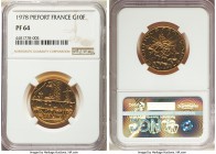 Republic gold Proof Piefort 10 Francs 1978 PR64 NGC, KM-P618. Mintage: 144. AGW 1.15 oz.

HID99912102018