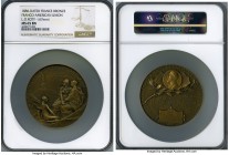 Republic Matte bronze "Statue of Liberty Inauguration" Medal 1886 MS65 Brown NGC, by Roty, Baxter-30, Maier-92 var, 67mm. Obv. Angel, sitting with fem...