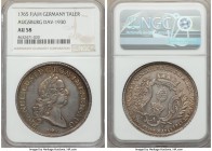 Augsburg. Free City Taler 1765 IT-F(A)H AU58 NGC, KM184, Dav-1930. With the name and titles of Emperor Franz I. Very scarce so close to Mint State, an...
