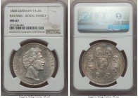 Bavaria. Ludwig I "Royal Family" Taler 1828 MS62 NGC, KM734. Evincing strong evidence of a higher grade with just some minor wisps likely prescribed t...