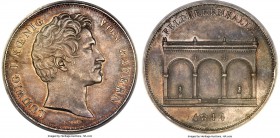 Bavaria. Ludwig I 2 Taler 1844 MS62 PCGS, KM818. Struck to commemorate the completion of the Feldherrnhalle in Munich. 

HID99912102018