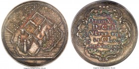 Bavaria. Ottobeuren Abbey silver "10-Year Anniversary" Medal 1766 MS63 PCGS, 37mm, Forster-502. By Thiebaud. A sublimely attractive medal portraying a...