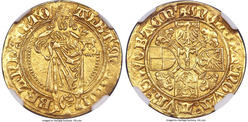 Brandenburg-Franconia. Albrecht Achilles (1464-1486) gold Goldgulden ND MS62 NGC...