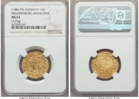 Brandenburg-Franconia. Friedrich & Sigismund (1486-1495) gold Goldgulden ND MS63 NGC, Schwabach mint, 3.25gm, Schulten-191, Fr-305. FRID :+: SIGISM | ...