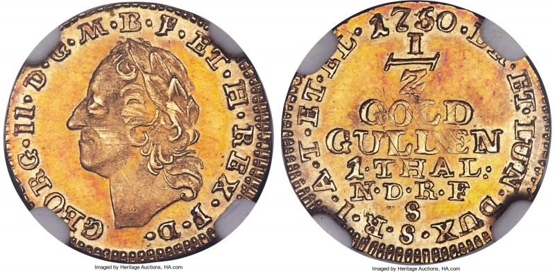 Brunswick-Lüneburg-Calenberg-Hannover. Georg II August gold 1/2 Goldgulden 1750-...