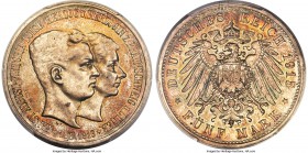 Brunswick-Wolfenbüttel. Ernst August Proof 5 Mark 1915-A PR64 PCGS, KM1164, J-58. Deeply toned with russet hues dominant throughout. 

HID99912102018