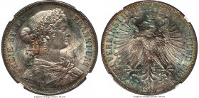 Frankfurt. Free City 2 Taler 1861 MS63 NGC, KM365. A coin not so much remarkable for its undisputable choice grade, but rather for its utterly singula...