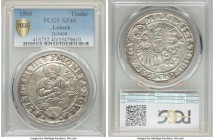 Lübeck. Free City Taler 1568 XF40 PCGS, Dav-9409. With the titles of Holy Roman Emperor Maximilian II. Currently the finest certified example in the P...