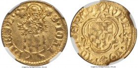 Pfalz (Palatinate). Ruprecht I (1353-90) Goldgulden ND (1380-85) MS63 NGC, Bacharach mint, Fr-1967b var. (Incorrect on NGC holder), Noss-28. + RVPЄRT'...