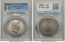 Prussia. Friedrich Wilhelm III Taler 1814-A MS64 PCGS, Berlin mint, KM387. Lightly toned and displaying a strong degree of detail, with tinges of gold...