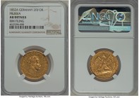 Prussia. Friedrich Wilhelm III gold 2 Frederick d'Or 1832-A AU Details (Rim Filing) NGC, Berlin mint, KM416. A much-desired if elusive 19th-century go...