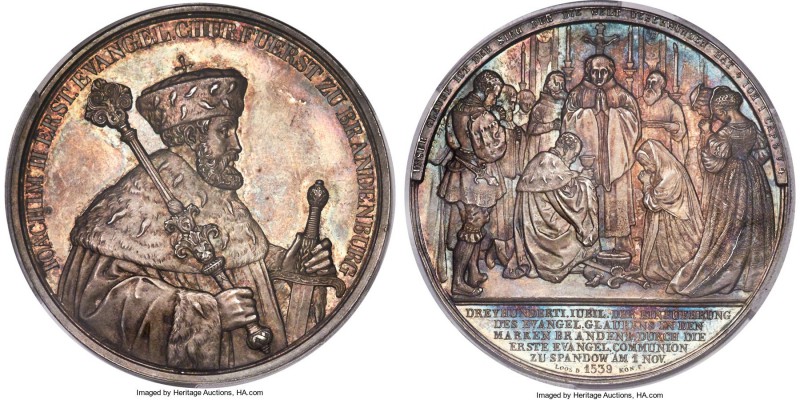 Prussia silver Specimen "300th Anniversary of Reformation in Brandenburg" Medal ...