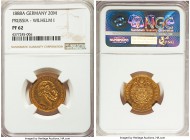 Prussia. Wilhelm I gold Proof 20 Mark 1888-A PR62 NGC, Berlin mint, KM505. A fully attractive representative of this final year of the series, particu...