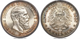 Prussia. Friedrich III 2 Mark 1888-A MS68 PCGS, Berlin mint, KM510. In an unbelievable state of preservation, and essentially flawless. 

HID999121020...
