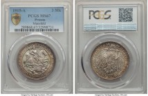 Prussia. Wilhelm II 3 Mark 1915-A MS67 PCGS, Berlin mint, KM539. Popular commemorative issue celebrating the 100th anniversary of the absorbtion of Ma...