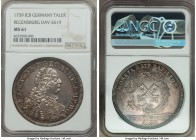 Regensburg. Free City Taler 1759-ICB MS61 NGC, KM374, Dav-2619. With the name and titles of Emperor Franz I. Completely luminous and glossy with prono...