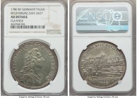 Regensburg. Free City Taler 1780-BF AU Details (Cleaned) NGC, KM436, Dav-2627. With the name and titles of Emperor Joseph II. A fully desirable city-v...