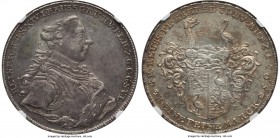 Reuss-Ebersdorf. Heinrich XXIV Taler 1765-ICE AU58 NGC, KM21, Dav-2642. Two-year type. Premium quality for the issue, featuring a bold portrait and in...