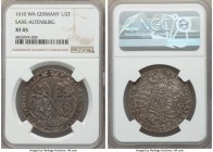 Saxe-Altenburg. Johann Philipp, Friedrich, Johann Wilhelm & Friedrich Wilhelm II 1/2 Taler 1616-WA XF45 NGC, Saalfeld mint, KM13, Kernbach-3.3. An att...