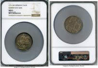 Saxony. Friedrich August I Vicariat Taler MDCCXI (1711)-ILH MS61 NGC, Dresden mint, KM803, Dav-2655. Struck on the death of Emperor Joseph I. A bit so...