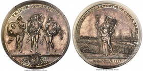 Saxony. Xaver, as Administrator under Friedrich August II silver Specimen "Three Graces" Medal 1764 SP63 PCGS, 41mm, Merseburger-1898. By J.L. Oxlein....
