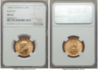 Saxony. Georg gold 20 Mark 1903-E MS64 NGC, Muldenhutten mint, KM1260.

HID99912102018
