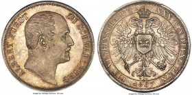 Schwarzburg-Rudolstadt. Friedrich Günther Taler 1867 MS66 PCGS, KM183. Wholly original, with beautiful toning. 

HID99912102018