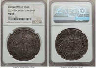 Teutonic Order. Maximilian of Austria Taler 1603 AU58 NGC, KM3, Dav-5848. A lesser-seen, but hardly under-appreciated taler that expertly fuses German...