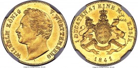 Württemberg. Wilhelm I gold Ducat 1841-AD MS64 NGC, Stuttgart mint, KM587, Fr-3611. A pleasing and original example of the type. 

HID99912102018