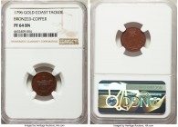 British Outpost. George III bronzed-copper Proof Pattern Tackoe Token 1796 PR64 Brown NGC, Soho mint, KM-Pn1. Supremely mahogany with a penultimate re...
