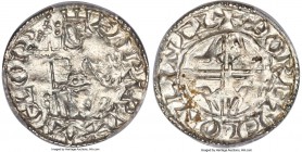 Kings of All England. Edward the Confessor (1042-1066) Penny ND (1056-1059) MS62 PCGS, Lincoln mint, Thorcetel as moneyer, Sovereign/Eagles type, S-11...