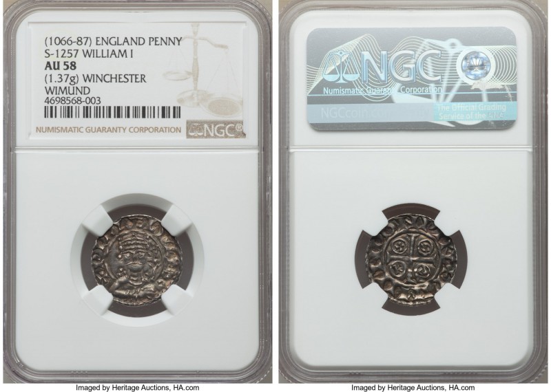William I the Conqueror (1066-1087) Penny ND (c. 1083-1086) AU58 NGC, Winchester...