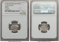Kings of All England. Henry I (1100-1135) Penny ND (c. 1102) AU55 NGC, London mint, Godric (?) as moneyer, Quadrilateral on Cross Fleury type, 1.21gm,...